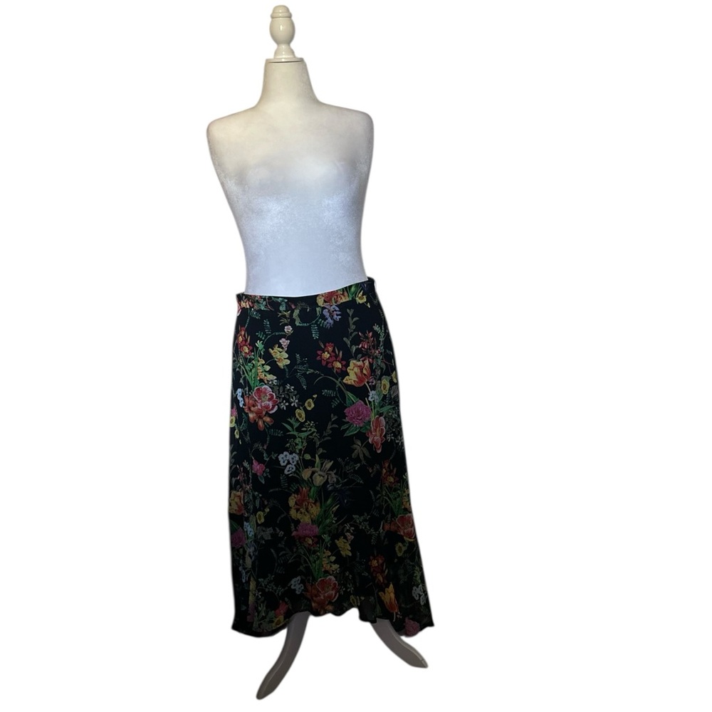 Floral Black maxi skirt